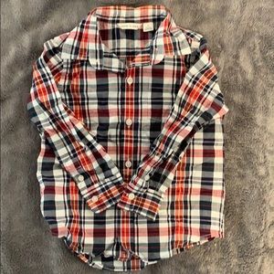 Janie and Jack Plaid Poplin Shirt